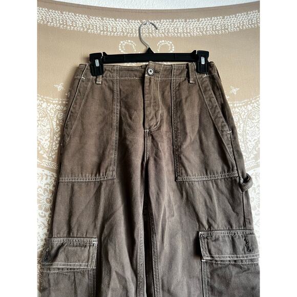 Reformation Rayne High Rise Utility Pants in Brown - Picture 6 of 11